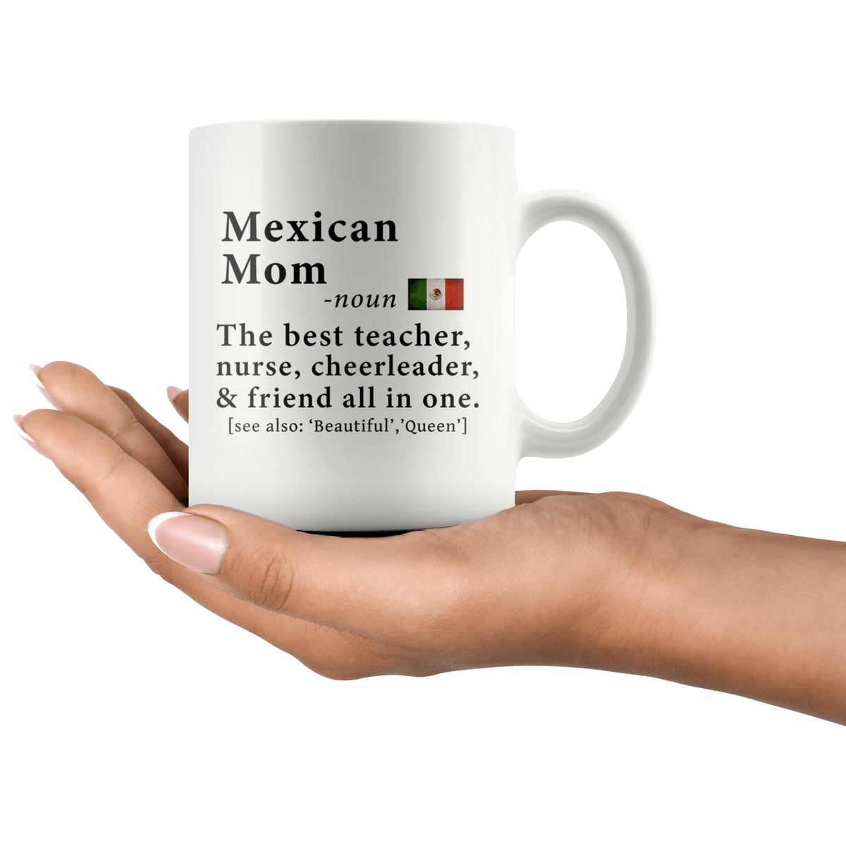 Best Mom Ever is from Mexico - Mexican Flag 11oz Funny Black