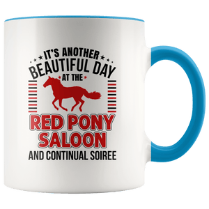 RobustCreative-Horse Lover Red Pony It Is a Beautiful Day Gift ZRB - 11oz Accent Mug Riding Lover Gift Idea