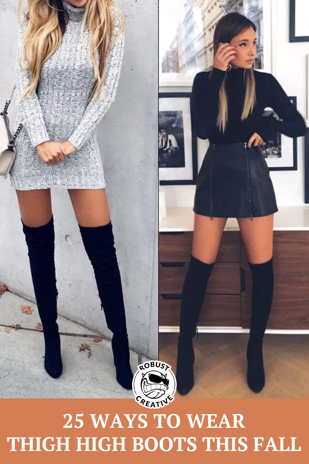 A week's worth of outfit ideas for your thigh-high boots