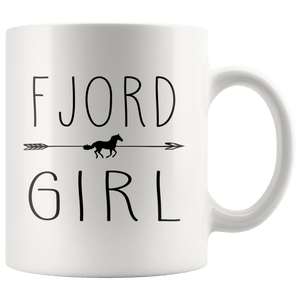 RobustCreative-Fjord Horse Girl Gifts Horses Lover Riding Racing - 11oz White Mug Racing Lover Gift Idea