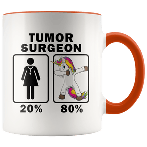 RobustCreative-Tumor Surgeon Dabbing Unicorn 80 20 Principle Superhero Girl Womens - 11oz Accent Mug Medical Personnel Gift Idea