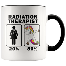 Load image into Gallery viewer, RobustCreative-Radiation Therapist Dabbing Unicorn 80 20 Principle Superhero Girl Womens - 11oz Accent Mug Medical Personnel Gift Idea
