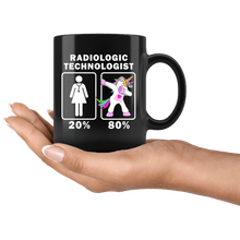 Load image into Gallery viewer, RobustCreative-Radiologic Technologist Dabbing Unicorn 20 80 Principle Superhero Girl Womens - 11oz Black Mug Medical Personnel Gift Idea
