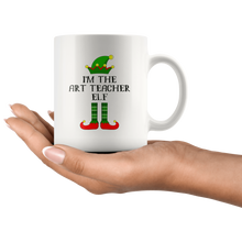 Load image into Gallery viewer, RobustCreative-Im The Art Teacher Elf Christmas Teaching&#39;s - 11oz White Mug I Just Really Like to Teach Cute Tiny Humans Gift Idea
