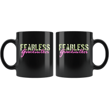 Load image into Gallery viewer, RobustCreative-Fearless Grandmother Camo Hard Charger Veterans Day - Military Family 11oz Black Mug Retired or Deployed support troops Gift Idea - Both Sides Printed
