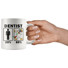 Load image into Gallery viewer, RobustCreative-Dentist Dabbing Unicorn 80 20 Principle Graduation Gift Mens - 11oz White Mug Medical Personnel Gift Idea
