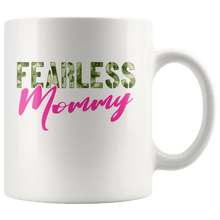 Load image into Gallery viewer, RobustCreative-Fearless Mommy Camo Hard Charger Veterans Day - Military Family 11oz White Mug Retired or Deployed support troops Gift Idea - Both Sides Printed
