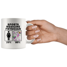 Load image into Gallery viewer, RobustCreative-Sports Medicine Physician Dabbing Unicorn 20 80 Principle Superhero Girl Womens - 11oz White Mug Medical Personnel Gift Idea
