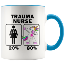 Load image into Gallery viewer, RobustCreative-Trauma Nurse Dabbing Unicorn 20 80 Principle Superhero Girl Womens - 11oz Accent Mug Medical Personnel Gift Idea
