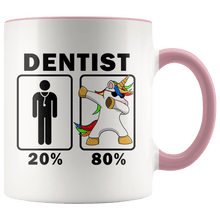 Load image into Gallery viewer, RobustCreative-Dentist Dabbing Unicorn 80 20 Principle Graduation Gift Mens - 11oz Accent Mug Medical Personnel Gift Idea
