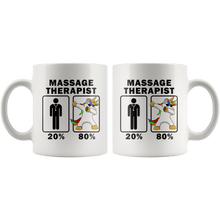 Load image into Gallery viewer, RobustCreative-Massage Therapist Dabbing Unicorn 80 20 Principle Graduation Gift Mens - 11oz White Mug Medical Personnel Gift Idea
