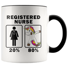 Load image into Gallery viewer, RobustCreative-Registered Nurse Dabbing Unicorn 80 20 Principle Superhero Girl Womens - 11oz Accent Mug Medical Personnel Gift Idea
