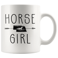 Load image into Gallery viewer, RobustCreative-Nebraska Horse Girl Gifts Nebraskan Shape Country for women - 11oz White Mug Riding Lover Gift Idea
