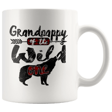Load image into Gallery viewer, RobustCreative-Strong Grandpappy of the Wild One Wolf 1st Birthday - 11oz White Mug plaid pajamas Gift Idea
