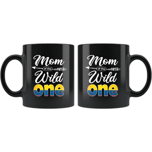 RobustCreative-Colombian Mom of the Wild One Birthday Colombia Flag Black 11oz Mug Gift Idea