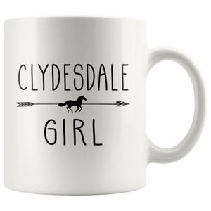 RobustCreative-Clydesdale Horse Girl Gifts Horses Lover Riding Racing - 11oz White Mug Racing Lover Gift Idea