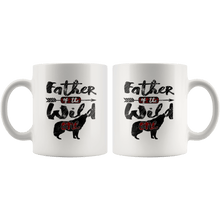 Load image into Gallery viewer, RobustCreative-Strong Father of the Wild One Wolf 1st Birthday Wolves - 11oz White Mug wolves lover animal spirit Gift Idea
