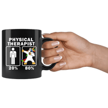 Load image into Gallery viewer, RobustCreative-Physical Therapist Dabbing Unicorn 80 20 Principle Graduation Gift Mens - 11oz Black Mug Medical Personnel Gift Idea
