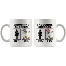 Load image into Gallery viewer, RobustCreative-Endocrine Surgeon Dabbing Unicorn 80 20 Principle Superhero Girl Womens - 11oz White Mug Medical Personnel Gift Idea
