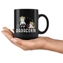 Load image into Gallery viewer, RobustCreative-Dadacorn Unicorn Dad Man Fitness Gym Fathers Day Black 11oz Mug Gift Idea
