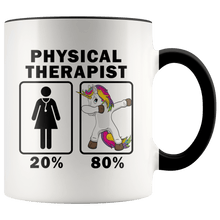 Load image into Gallery viewer, RobustCreative-Physical Therapist Dabbing Unicorn 80 20 Principle Superhero Girl Womens - 11oz Accent Mug Medical Personnel Gift Idea
