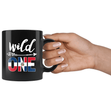 Load image into Gallery viewer, RobustCreative-Dominican Republic Wild One Birthday Outfit 1 Dominican Flag Black 11oz Mug Gift Idea

