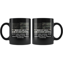 Load image into Gallery viewer, RobustCreative-Military Grandpappy Just Like Normal Family Camo Flag - Military Family 11oz Black Mug Deployed Duty Forces support troops CONUS Gift Idea - Both Sides Printed
