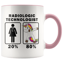 Load image into Gallery viewer, RobustCreative-Radiologic Technologist Dabbing Unicorn 80 20 Principle Superhero Girl Womens - 11oz Accent Mug Medical Personnel Gift Idea
