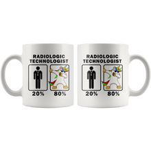 Load image into Gallery viewer, RobustCreative-Radiologic Technologist Dabbing Unicorn 80 20 Principle Graduation Gift Mens - 11oz White Mug Medical Personnel Gift Idea
