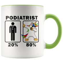 Load image into Gallery viewer, RobustCreative-Podiatrist Dabbing Unicorn 80 20 Principle Graduation Gift Mens - 11oz Accent Mug Medical Personnel Gift Idea
