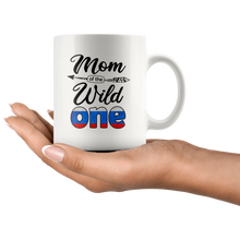 Load image into Gallery viewer, RobustCreative-Russian Mom of the Wild One Birthday Russia Flag White 11oz Mug Gift Idea
