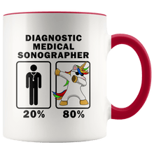 Load image into Gallery viewer, RobustCreative-Diagnostic Medical Sonographer Dabbing Unicorn 80 20 Principle Graduation Gift Mens - 11oz Accent Mug Medical Personnel Gift Idea
