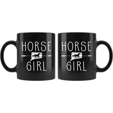 Load image into Gallery viewer, RobustCreative-Connecticut Horse Girl Gifts Connecticuter Shape Country for women - 11oz Black Mug Racing Lover Gift Idea
