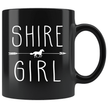 Load image into Gallery viewer, RobustCreative-Shire Horse Girl Gifts Horses Lover Riding Racing - 11oz Black Mug Racing Lover Gift Idea
