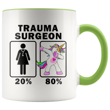 Load image into Gallery viewer, RobustCreative-Trauma Surgeon Dabbing Unicorn 20 80 Principle Superhero Girl Womens - 11oz Accent Mug Medical Personnel Gift Idea
