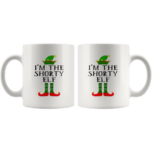 Load image into Gallery viewer, RobustCreative-Im The Shorty Elf Matching Family Christmas - 11oz White Mug Christmas group green pjs costume Gift Idea
