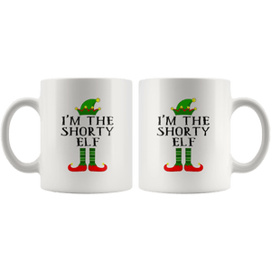 RobustCreative-Im The Shorty Elf Matching Family Christmas - 11oz White Mug Christmas group green pjs costume Gift Idea