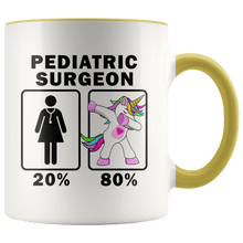 Load image into Gallery viewer, RobustCreative-Pediatric Surgeon Dabbing Unicorn 20 80 Principle Superhero Girl Womens - 11oz Accent Mug Medical Personnel Gift Idea
