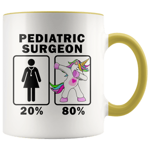 RobustCreative-Pediatric Surgeon Dabbing Unicorn 20 80 Principle Superhero Girl Womens - 11oz Accent Mug Medical Personnel Gift Idea