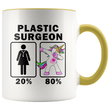 Load image into Gallery viewer, RobustCreative-Plastic Surgeon Dabbing Unicorn 20 80 Principle Superhero Girl Womens - 11oz Accent Mug Medical Personnel Gift Idea
