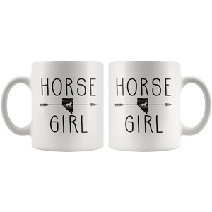 RobustCreative-Nevada Horse Girl Gifts Nevadan Shape Country for women - 11oz White Mug Riding Lover Gift Idea