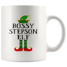 Load image into Gallery viewer, RobustCreative-Im The Bossy Stepson Elf Family Matching Outfits PJ - 11oz White Mug Christmas group green pjs costume Gift Idea
