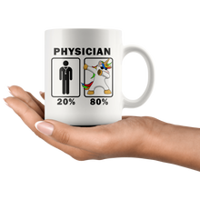 Load image into Gallery viewer, RobustCreative-Physician Dabbing Unicorn 80 20 Principle Graduation Gift Mens - 11oz White Mug Medical Personnel Gift Idea
