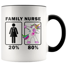 Load image into Gallery viewer, RobustCreative-Family Nurse Dabbing Unicorn 20 80 Principle Superhero Girl Womens - 11oz Accent Mug Medical Personnel Gift Idea
