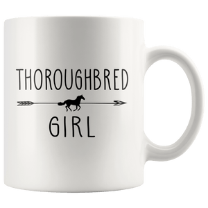 RobustCreative-Thoroughbred Horse Girl Gifts Horses Lover Riding Racing - 11oz White Mug Riding Lover Gift Idea