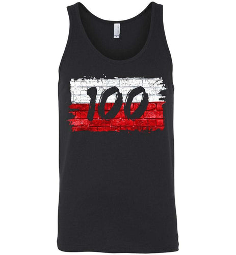 RobustCreative-100 Years Independence Day Tank Top Polish Flag National Independence Day Black
