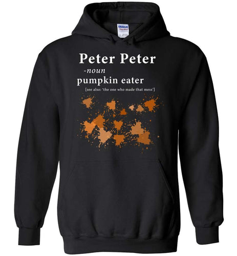 RobustCreative-Peter Peter Definition Hoodie Splash Pumpkin Eater Halloween Costume Matching Last Minute Outfit Black