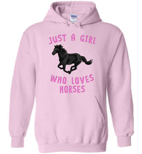 Load image into Gallery viewer, RobustCreative-Just a Girl Who Loves Black Horses: Animal Spirit Hoodie
