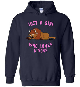 RobustCreative-Just a Girl Who Loves Bisons: Animal Spirit Hoodie