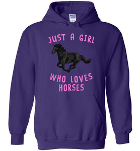 RobustCreative-Just a Girl Who Loves Black Horses: Animal Spirit Hoodie